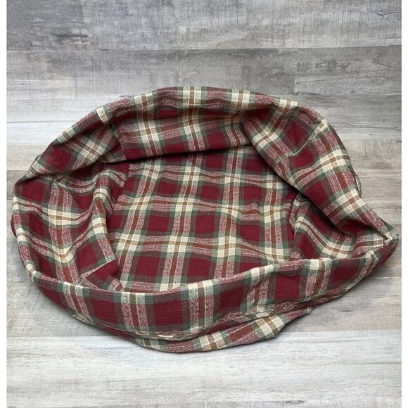 Longaberger Orchard Park Plaid Two-Handle Cake Basket Liner NEW - Picture 1 of 5